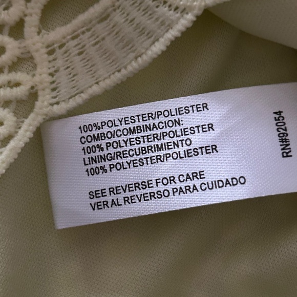 By Design Yellow Brianna Lace Puff Sleeve Button-Up Top, Size M - Picture 12 of 13